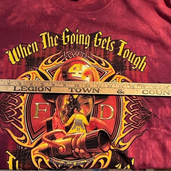 The Mountain Fireman tee red new no tag - Picture 6 of 8